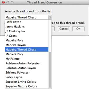 104-Thread brand Conversion dialog 104-Thread brand Conversion dialog