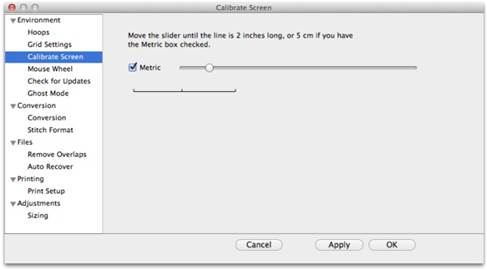 058-Preferences>Calibrate Screen
